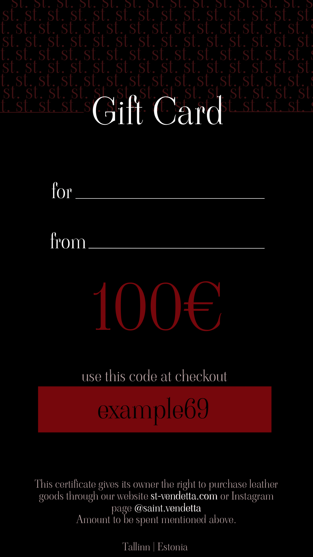 Gift Card for 100€