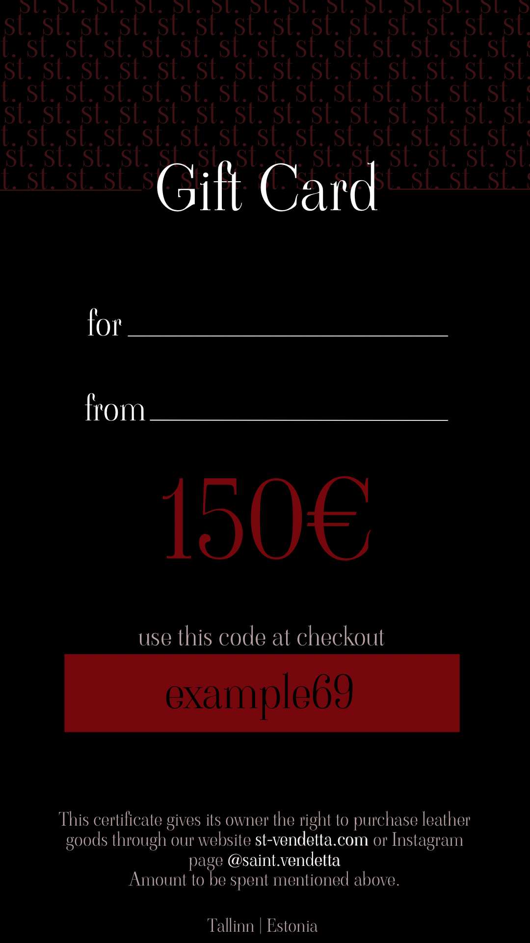Gift Card for 150€