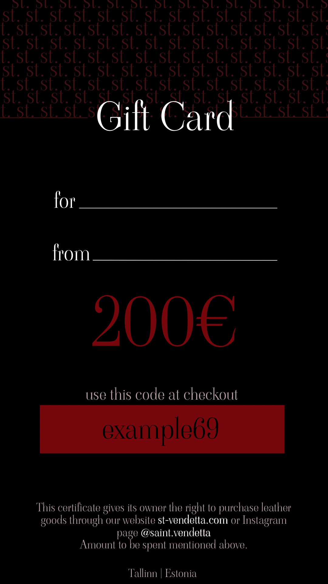 Gift Card for 200€
