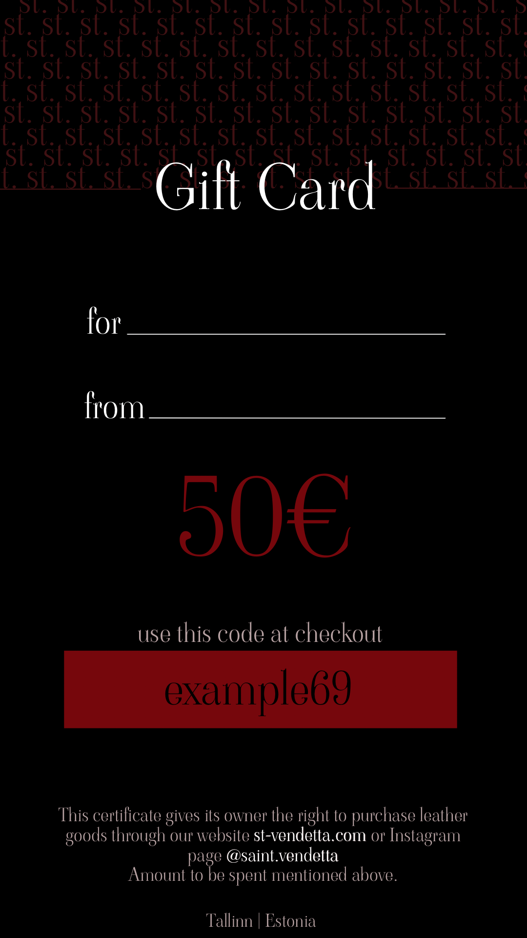Gift Card for 50€